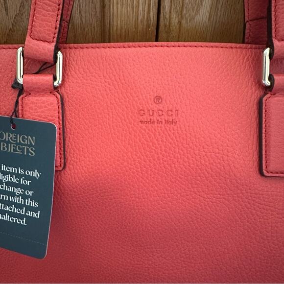 Gucci $1,980 Calfskin Large Bamboo Tassel Top Handle Tote w/ dust bag - Picture 2 of 13